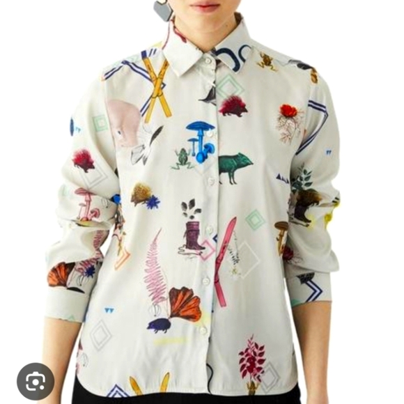 Vilagallo Tops - Vilagallo Isabella Long Sleeve Women Blouse Preppy Size 40